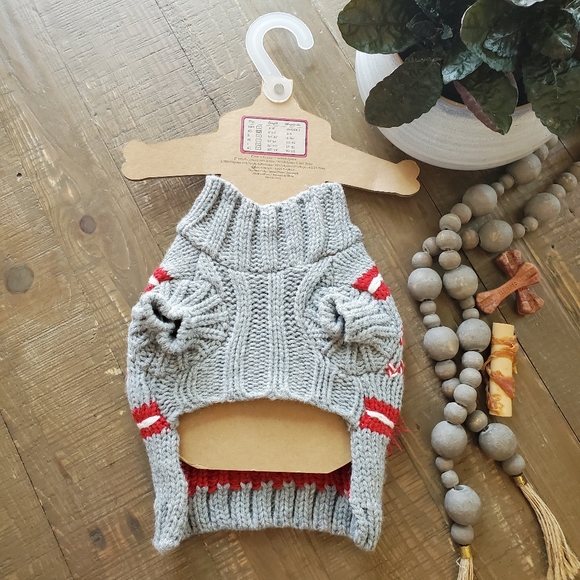 Pret a Paw Dog Couture Snowflake Knit Holiday Sweater Xsmall Pet Apparel - Picture 4 of 6